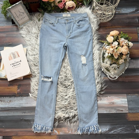 We The Free Great Heights Skinny Light Blue Distressed Jeans - Picture 2 of 12